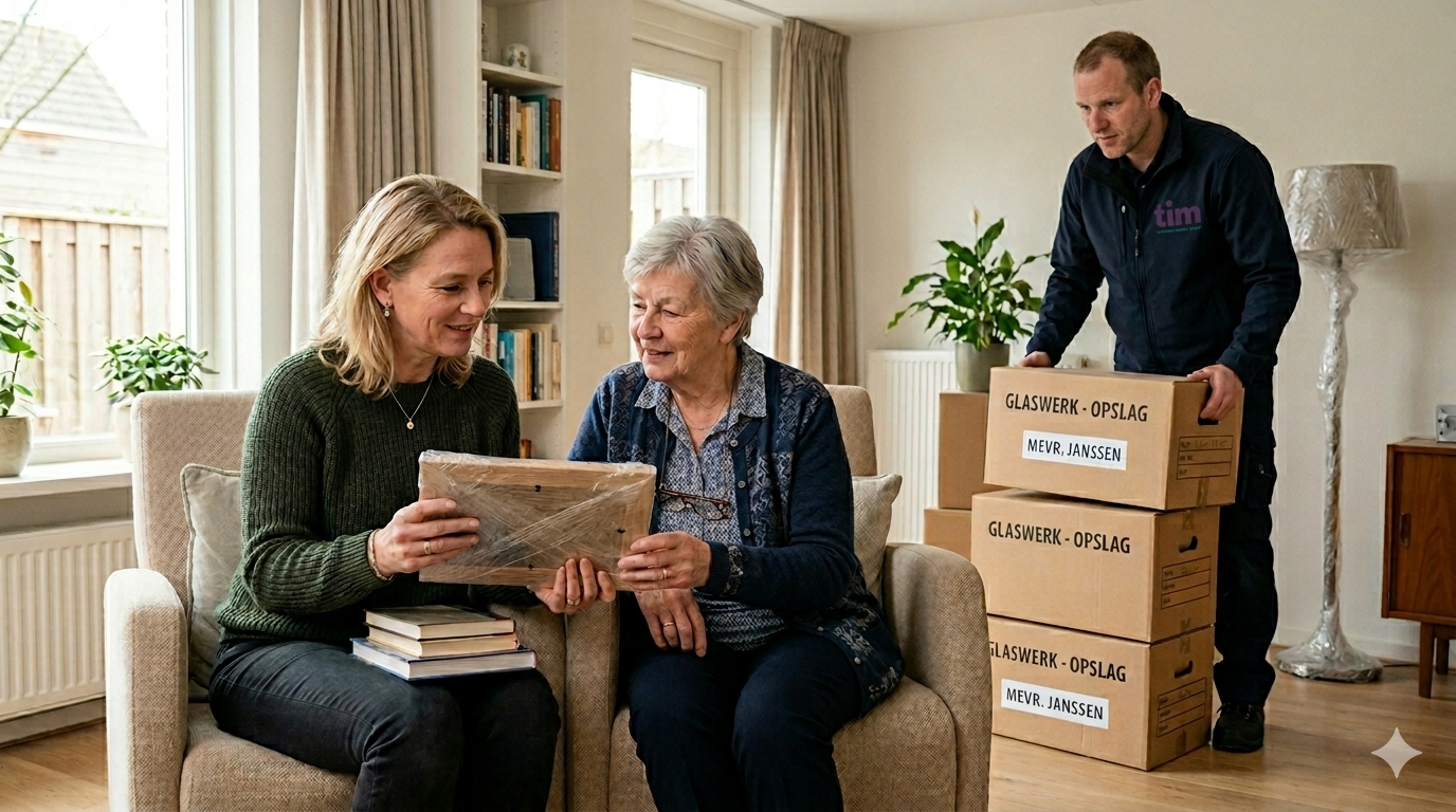 Kind helpt ouder met overzicht
